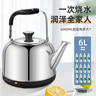 Electric Retro Kettle for Home and Business Use, 304 Stainless Steel Large Capacity Water Boiler