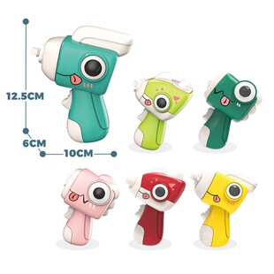 Cross-border Children's Cartoon Dinosaur Flash Flying Saucer Gyro Gun Rotary Top Launcher Night Market Stall Toys