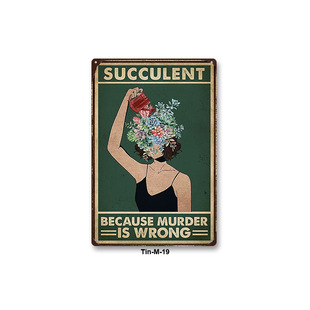 Tin Painting Bar Clothing Store Home Wall Decoration Tin Metal Decor Cross-border Monopoly Decorative Tin Painting
