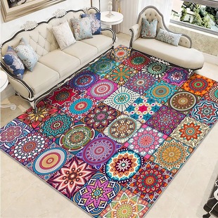 Ethnic Style Carpet Retro Persian Style Living Room Sofa Floor Mat Homestay Carpet Full Shop Bohemian Door Mat