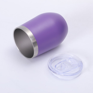 Explosions 12oz Eggshell Water Cup Simple Double Layer Vacuum Small Beer Cup 304 Stainless Steel High Color Value Thermos Cup