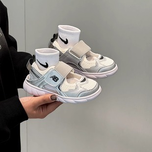 Girls' Baotou Sandals 2025 Summer Mesh Breathable Sports Sandals Large Children's Soft Sole Beach Shoes Boys Net Shoes