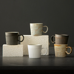Japanese Stoneware Coffee Cup Ceramic Retro High-Value Mug Creative Simple Office Ceramic Water Cup