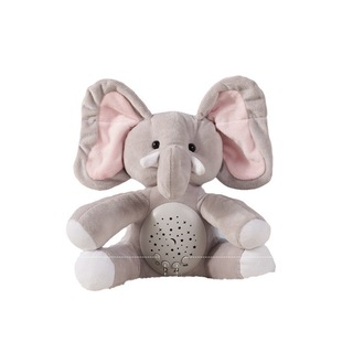 Cross-border Cartoon Electric Elephant Animal Doll Soothing Plush Doll Star Projection Music Colorful Muppet Toy