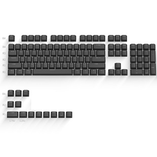 ABS Keycap Closed Small Character Translucent Two-color Injection Molded Cross Satellite Axis 75/98/104 Mechanical Keyboard Pink and Blue
