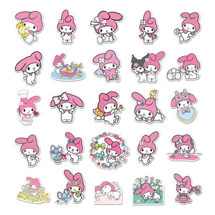 50 Sanrio мультфильм милая Мелотти граффити личность трансграничный ноутбук самокат мобильный телефон декоративные наклейки