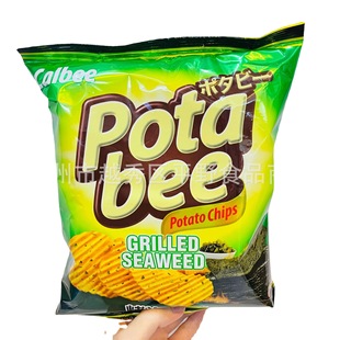 Wholesale Indonesian Imported Calbee Calbee Roasted Seaweed Flavor Potato Chips Puffed Food 68g