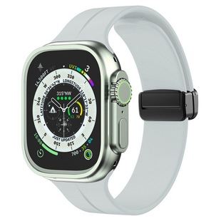 Ремешок applewatch Ultra8 49 для Apple Watch с однотонным магнитным канавкой, складной ремешок с пряжкой