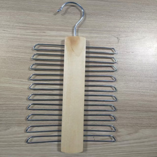 Cross-border solid wood tie rack multifunctional stockings rack log silk scarf small storage belt belt rack wholesale