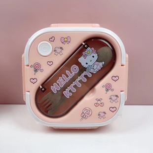 Новый Детский милый пластиковый отсек Sanrio, Ланч-бокс, микроволновая печь, японская посуда, изолированный Ланч-бокс, быстрый