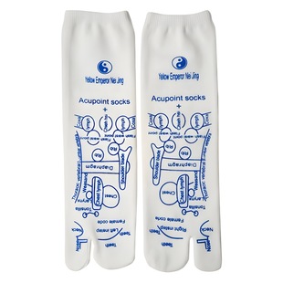 Cross-border English Foot Therapy Massage Health Care 100 Acupoints Illustrated Socks Foot Massage Meridian Triangle Finch Point Pen