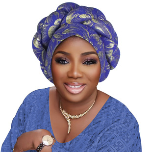 New African Muslim South American Traditional Fashion Simple Ant Cloth Bronzing Wheat Ear Rough Braid Pullover Cap Women