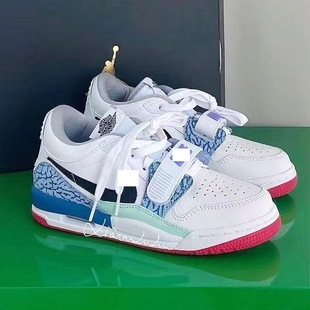Putian Chunyuan AJ312LOW Low-top New Coconut Milk White Grey Green Mandarin Duck Blue and White Air Cushion Basketball Shoes sneaker