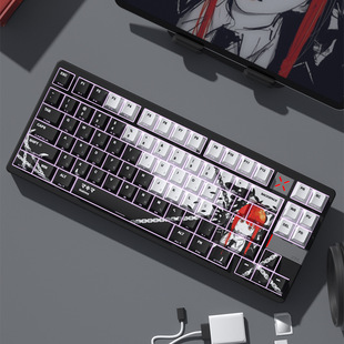 Marchma Double Engraved Side Engraved Original Factory Transparent Full Five-sided Thermal Sublimation PBT Small Full Set Keycap Keyboard 84/98/100