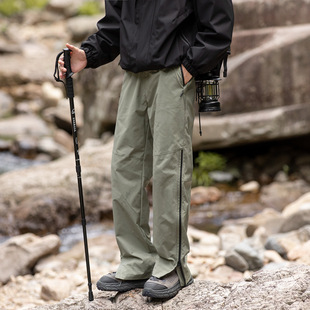 Spring and Autumn Outdoor Charge Pants Men's Waterproof Mountaineering Pants Functional Zipper Straight Workwear Casual Pants for Boys