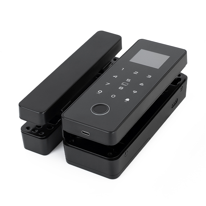 East for FL100 glass door combination lock punch-free shop office fingerprint lock single and double door glass door lock