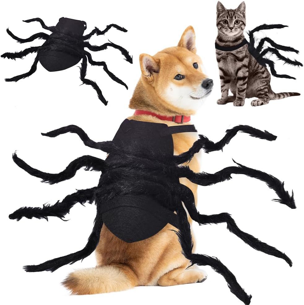 Halloween pet spider costume, cross-border hot-selling pet clothing cosplay outfit spider costume