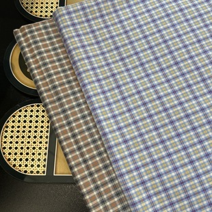 Spring new cotton yarn-dyed fabric small plaid women's dress fabric children's clothing fabric can be in stock pleated skirt