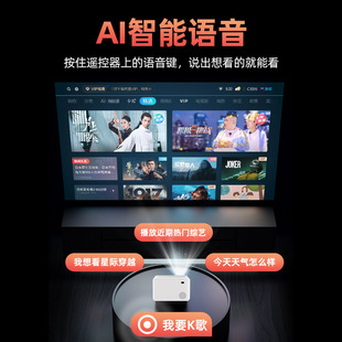 Smart Projector Home Ultra HD Bedroom Wall Projector for Dormitory Small Hotel Homestay Projector Home Theater