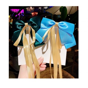 Bow Hairpin Hairband Hair Accessories Headwear Children's Accessories Tassel Ribbon Decoration Cute Duckbill Clip Hairpin Women