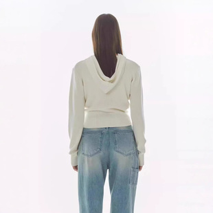 [in stock] South Korea restandrecreation hooded pocket zipper sweater RR thin sweater coat