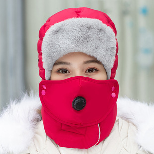 Winter Cold-proof Hat Women's Fashionable Cycling Electric Car Windproof Warm-keeping Artifact Lei Feng Hat Winter Thickened Ear Protection Cotton