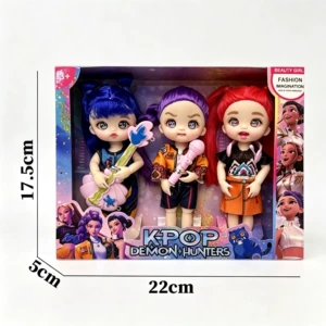 Кукла K-POP с 3D-глазами оружием гитарой и микрофоном 6 дюймов
