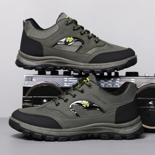 Foreign Trade plus size Men's Single Cotton Hiking Shoes Thick Sole Lightweight Comfortable All-match Casual Outdoor Hiking Non-slip Running Shoes
