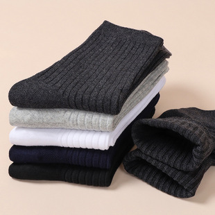 Double needle plus size 46 cotton 45 size spring and autumn tube socks men's thick 47 plus fat increase 48 large 50 stockings