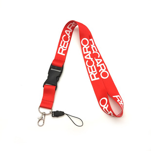 Car modification brand long lanyard mobile phone work license plate hanging neck thermal transfer ribbon car logo LOGO ribbon