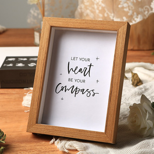 Nordic Simple Solid Wood Photo Frame Hollow Three-dimensional Exquisite 6-inch 7-inch 8-inch Creative diy Frame Wall Frame