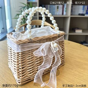 Новая ручная плетеная корзина из ивы