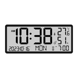 Creative LCD multi-function wall clock living room clock simple modern alarm clock large screen new electronic clock 8303Y01