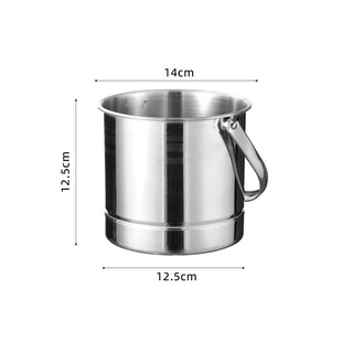 Stainless Steel Thickened Ice Bucket Bar Champagne KTV Ice Bucket Household Commercial Multi-purpose Bucket Internet Popular High Color Value Bucket