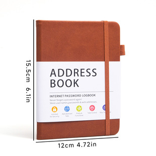 English Address Book Amazon Phone Book Records Holiday Birthday Anniversary Cross-Border Notebook Password Book Wholesale
