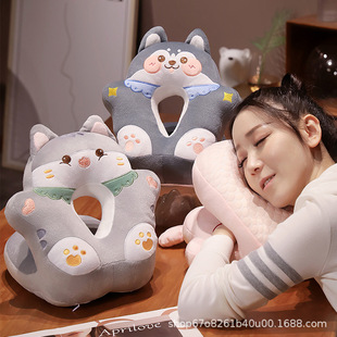 Creative New Cartoon Ice Beans Double-sided Nap Pillow Cartoon Toy Office Nap Pillow Children's Desk Nap Pillow