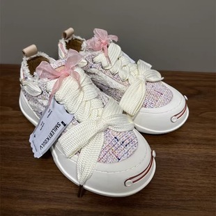 silver White Wu Jianhao Same Shoes Open Smile Canvas Shoes Women's Beggar Shoes Women's Bread Shoes White Shoes All-match