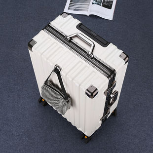Aluminum frame luggage case strong and durable trolley case mute universal wheel password box large capacity student suitcase