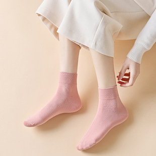 Women's summer thin mid-calf socks ins fashionable solid color Japanese sports socks low-cut sweat-absorbent breathable stockings