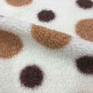 Spot grain cashmere polka dot Altai printed clothing toy bags home textile flannel fabric lamb fleece