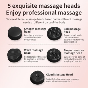 Cross-Border Fat Pusher Body Massager Home Handheld Wireless Massage Neck Waist Shoulder Kneading Fascia Gun