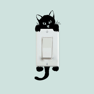 K Series Removable Wall Stickers Switch Stickers Panda Creative Living Room Bedroom Study Notebook Wall Random Stickers