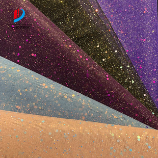 Factory direct supply to strengthen the net spray golden light large and medium-sized wedding dress evening dress mesh cloth color card in stock supply