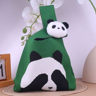 Gift Bag Panda Handbag Cute Animal Graduation Season Children's Day Gift Bag Knitted Bag Birthday Gift