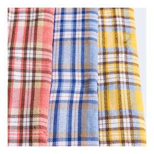 Spot supply European Plaid student school uniform skirt polyester cotton sanding shirt dress fabric custom