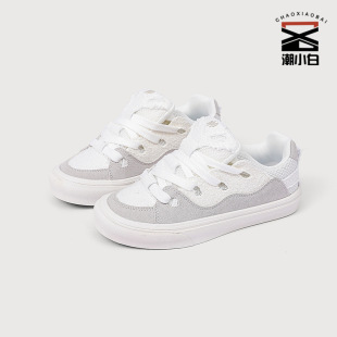 Vintage Denim Bread Board Shoes chic Distressed Platform Sneakers Women's Stitching Design 2023 New Couple Shoes
