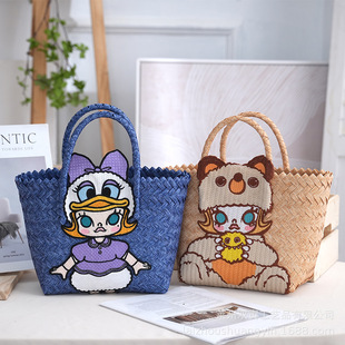 Little Red Riding Book Sweet Cool Food Basket Handmade Woven Bag All-match Commuter Large Capacity Women's DIY Handbag