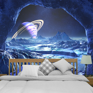 Foreign Trade Europe and America Cosmic Star Printing Tapestry Creative Home Cloth Wall Carpet Painting Polyester Background Painting Hanging Cloth