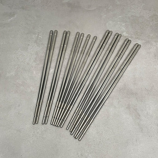 Chopsticks Household Wholesale Laser Non-slip 304 Stainless Steel Chopsticks Canteen Fast Food High Temperature Sterilizable Chopsticks