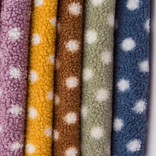 Polka Dot Particle Cashmere Fabric Printed Polka Dot Children's Composite Coat Children's Clothing Fashion Coat Pajamas Sweatshirt Autumn